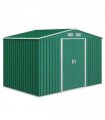 Metal 9x6 ft Garden Shed Storage Door Roof Building Container-Green
