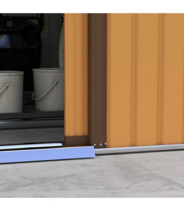 13ft x 11ft Metal StorageFoundation Vent Doors Light Brown