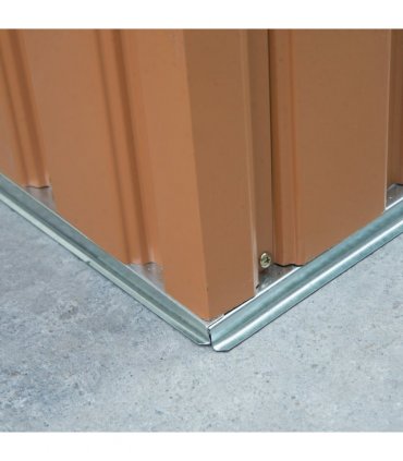 9x6 ft Metal Shed Khaki Storage Large Yard Store Door Container