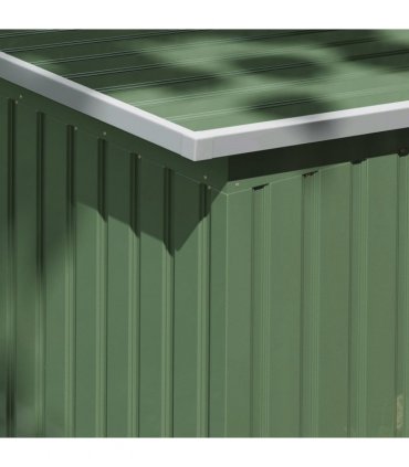 Corrugated Metal Shed Green 280cm x 130cm x 172cm Pent Sliding Lockable Door
