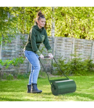 Steel Lawn Grass Roller 50L  cm-Green