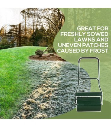 Steel Lawn Grass Roller 50L  cm-Green