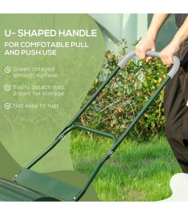 Steel Lawn Grass Roller 50L  cm-Green