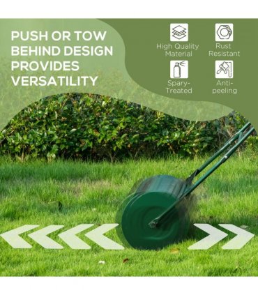 Steel Lawn Grass Roller 50L  cm-Green