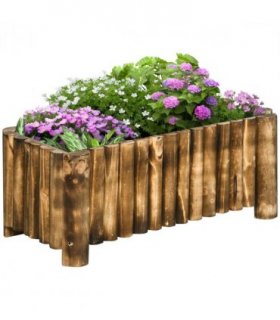 Fir Plant Pot Raised Flower Bed Wooden Planter 4 Feet 78Lx 35Wx30H cm