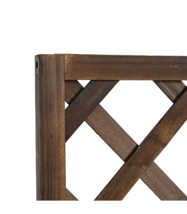 Wood Flower Box Carbonised finish 72.5 x 31.5 x 149.5 cm Solid fir wood frame