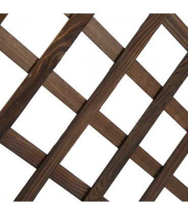 Wood Flower Box Carbonised finish 72.5 x 31.5 x 149.5 cm Solid fir wood frame