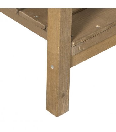 Wooden Raised Bed Container Garden Plant Stand 8 Boxes 110x46x76cm Brown