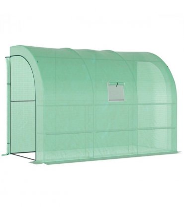 Greenhouse   PE   Cover  and 3-Tier Shelves, Green, 300x150x213 cm