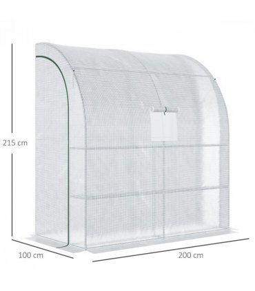 Greenhouse White 200cm x 100cm x 215cm Tropical Plants Vegetables Flowers