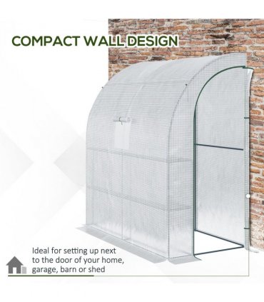 Greenhouse White 200cm x 100cm x 215cm Tropical Plants Vegetables Flowers