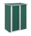 4.7ft x 2.8ft Garden Shed Steel Sloped Roof Door w/ Latch Green