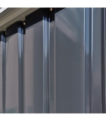 Garden Storage Shed, Sloped Roof, Lockable Door Grey, 142 x 84 x 189cm