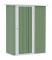 Garden Storage Shed, Sloped Roof, Lockable Door Green, 142x84x189cm