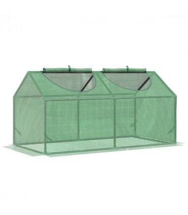 Mini Greenhouse Emerald Green PE Plastic Cover 120cm x 60cm x 60cm