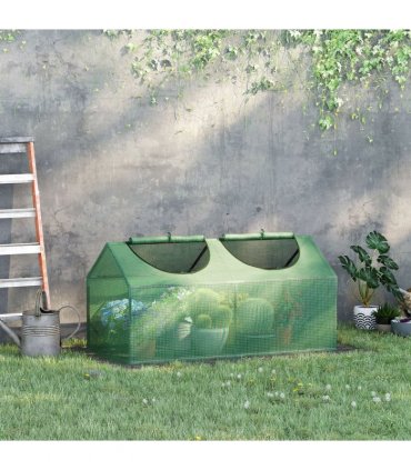 Mini Greenhouse Emerald Green PE Plastic Cover 120cm x 60cm x 60cm