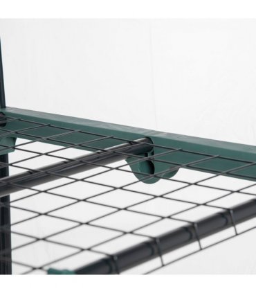 Steel 5 Tier Greenhouse OutdoorPortable Shed Metal Frame Transparent 69x49x193cm