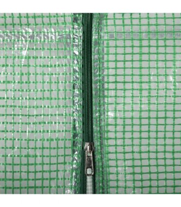 Greenhouse WalkIn PE Cover Green 141cm x 72cm x 191cm 2 Tier Shelf Roll-Up Door
