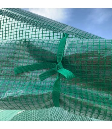 Polytunnel Green PE Cover 447cm x 300cm x 200cm Walk-in Tent ZipDoor 6Windows
