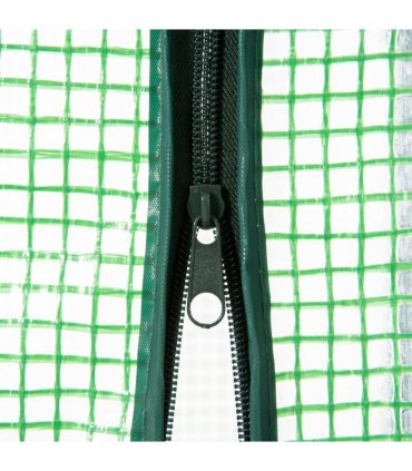 Greenhouse with Storage Shelf, Roll-Up ZipDoor PE Cover, Green 80cmx49cmx160cm