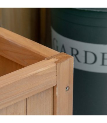 Garden Wooden Planter Box Brown Solid Wood 76x36x170cm with Trellis