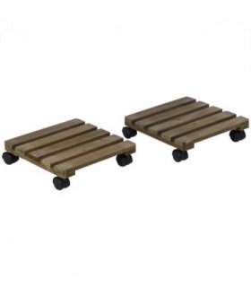 2 Pack Plant Stand with Wheels, Flowerpot Holder