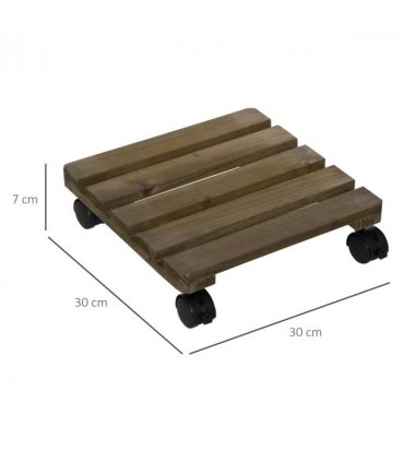 2 Pack Plant Stand with Wheels, Flowerpot Holder
