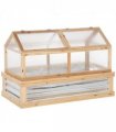 Greenhouse Natural Wood Finish 122x61x81.7cm Polycarbonate Panels Metal Lining