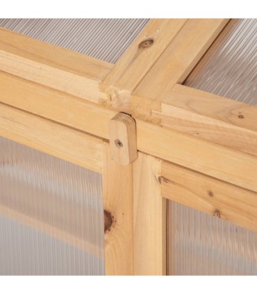 Wooden Greenhouse, Cold Frame PC Semi Transparent 70x50x120cm, Brown
