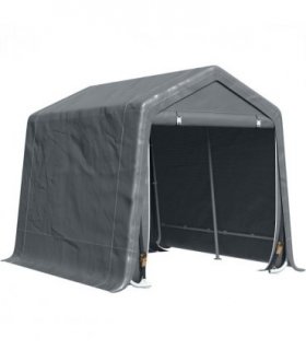 Storage Tent Dark Grey Metal 280cm x 240cm x 240cm 9ftx7.5ft Motorcycle Shelter