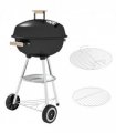 BBQ Grill Steel Black and Silver 48Lx56Wx85H cm Outsunny BBQ Grill 85H cm