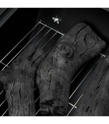 Outsunny Steel 2-Grill Charcoal BBQ w/ Wheels Black