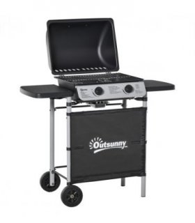 2 Burner Gas Barbecue Grill Propane Gas BBQ 5.6 kW