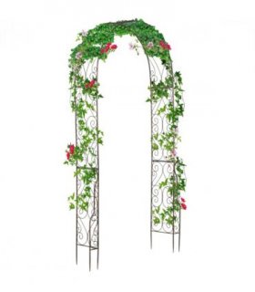 Outsunny Garden Arch, 226H cm, Metal Frame