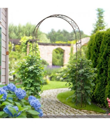 Outsunny Garden Arch, 226H cm, Metal Frame