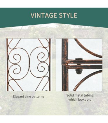 Outsunny Garden Arch, 226H cm, Metal Frame