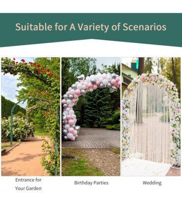 Outsunny Garden Arch, 226H cm, Metal Frame