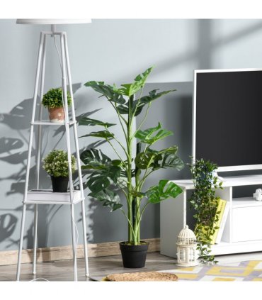 Artificial Monstera Tree 21 Leaves Palm Tree for Indoor Outdoor 1m