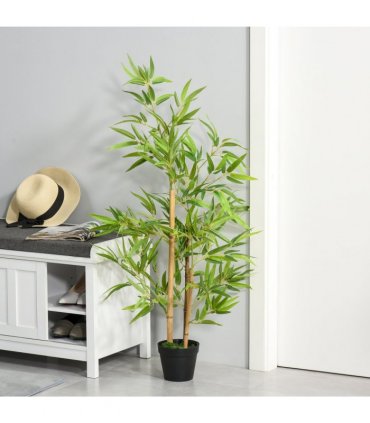 Artificial Bamboo Trees Green 15.5 x 120Hcm Decorative Plant Indoor/Outdoor