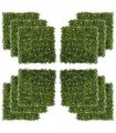 12PCS Artificial Boxwood Wall Panels 20" x 20" Grass Screen Milan Grass