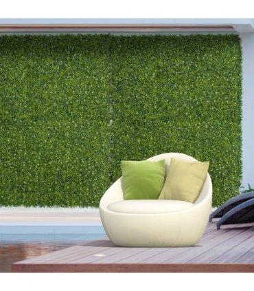 12PCS Artificial Boxwood Wall Panels 20" x 20" Grass Screen Milan Grass