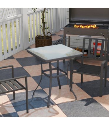 Square Glass Bistro Table Bar Dining Kitchen Breakfast Party Table 68.5x84 cm