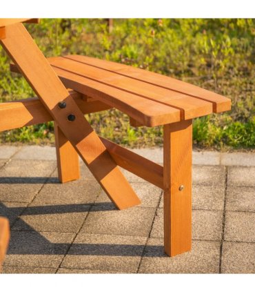 Garden & Patio Furniture Set Fir Wood Natural Wood Finish 178 x 70H (cm)