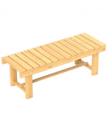 Outsunny 2-Seater Outdoor Garden Fir Wood Patio Bench