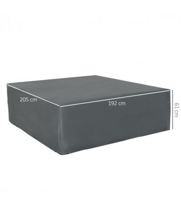 205x192cm Garden Furniture Cover Water UV Resistant Oxford Fabric Grey