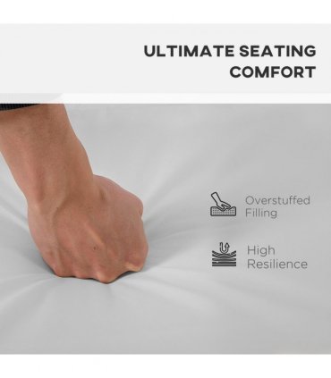 Seat Cushion Pads for Rattan Furniture, 3 PCs Garden Furniture Cushions, Grey