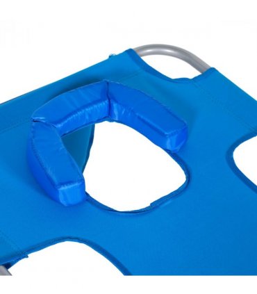 Beach Chaise Lounge Face Cavity Portable Sun Lounger, Reclining Adjust Blue
