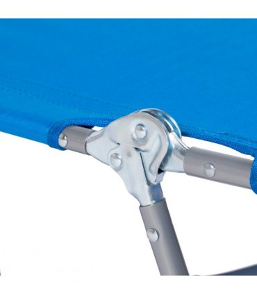 Beach Chaise Lounge Face Cavity Portable Sun Lounger, Reclining Adjust Blue