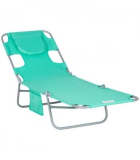 Garden Chair Reclining Lounge Face Cavity Pillow Green 183cmx55cmx81cm