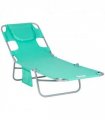 Garden Chair Reclining Lounge Face Cavity Pillow Green 183cmx55cmx81cm